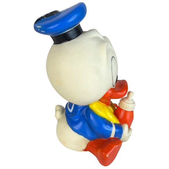 2 VTG Disney Baby Mickey Mouse And Donald Duck Toy Shelcore Vinyl 1984 Squeeks - Picture 7 of 12